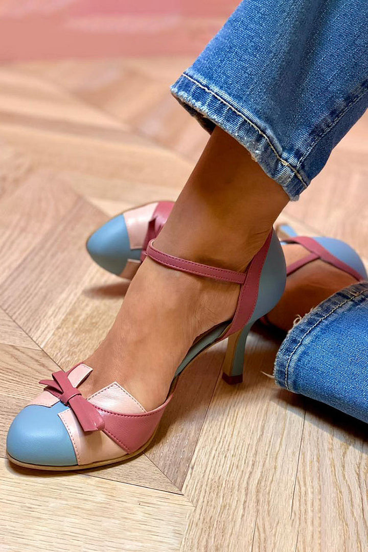 FASCIA HEEL WITH BOW DETAIL