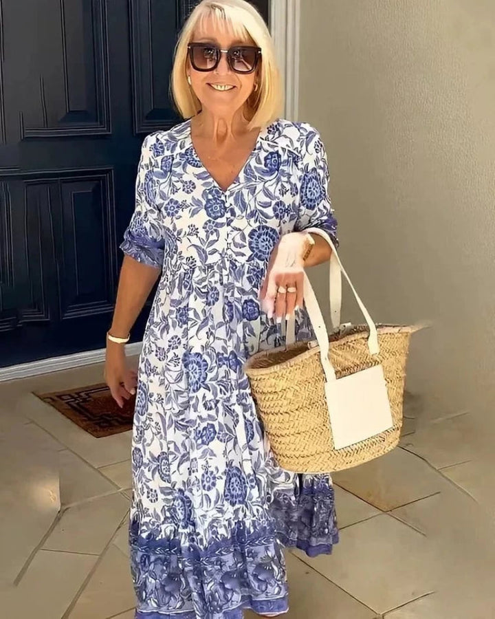 GIULIA | Elegant Floral Dress with Everyday Comfort for All Occasions