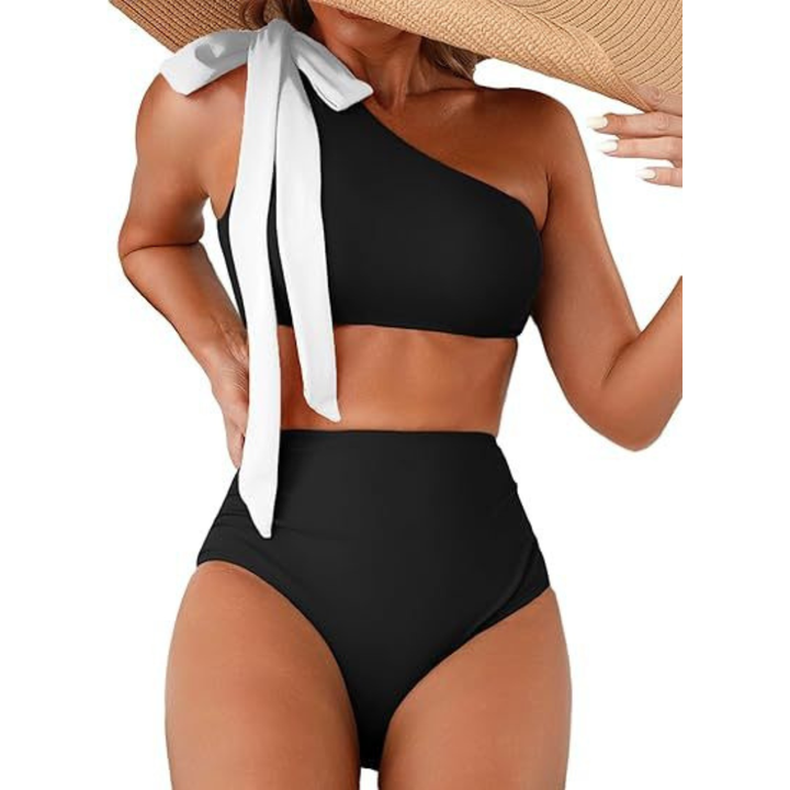 Marit | High Waist One Shoulder Bikini