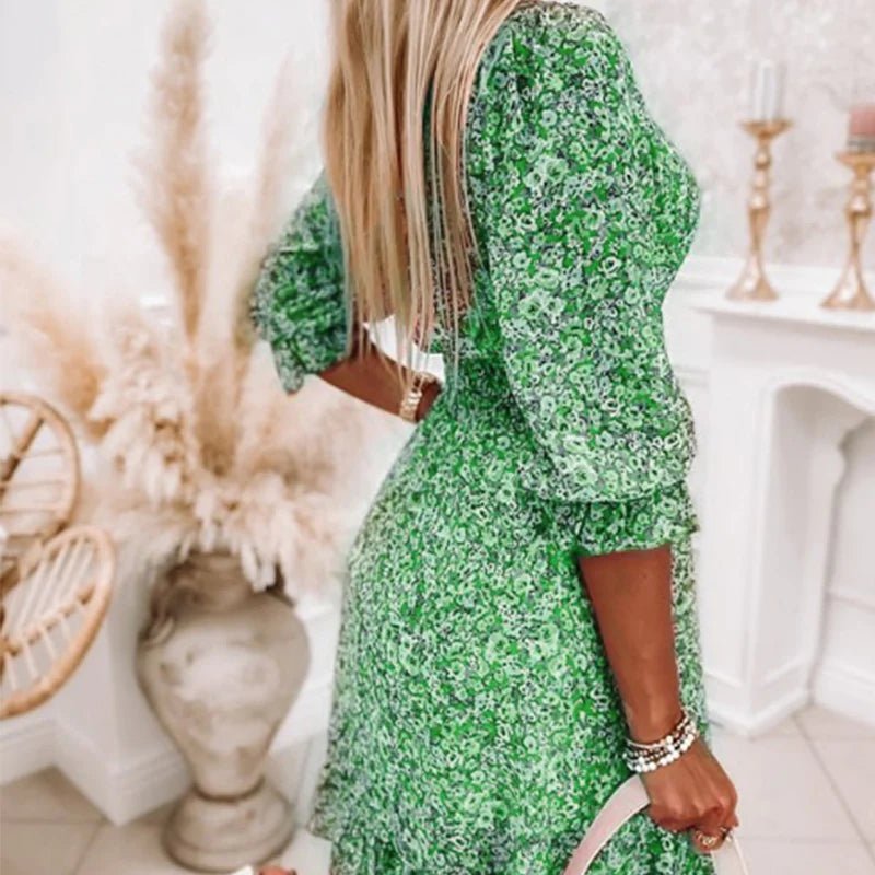 Thessaly™ | Elegant Floral Maxi Dress-