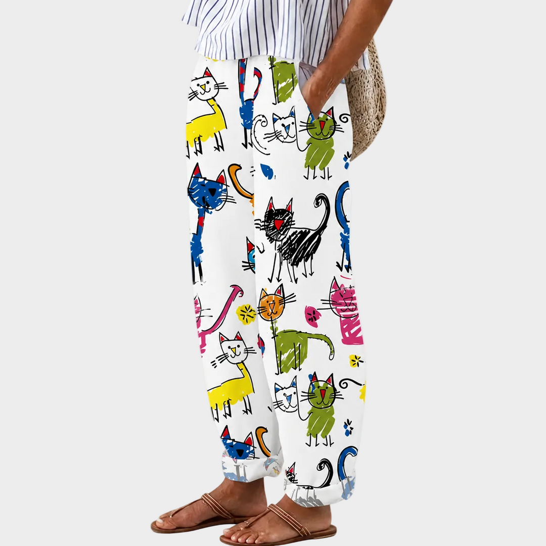 Pantalons Confort Happy Cats