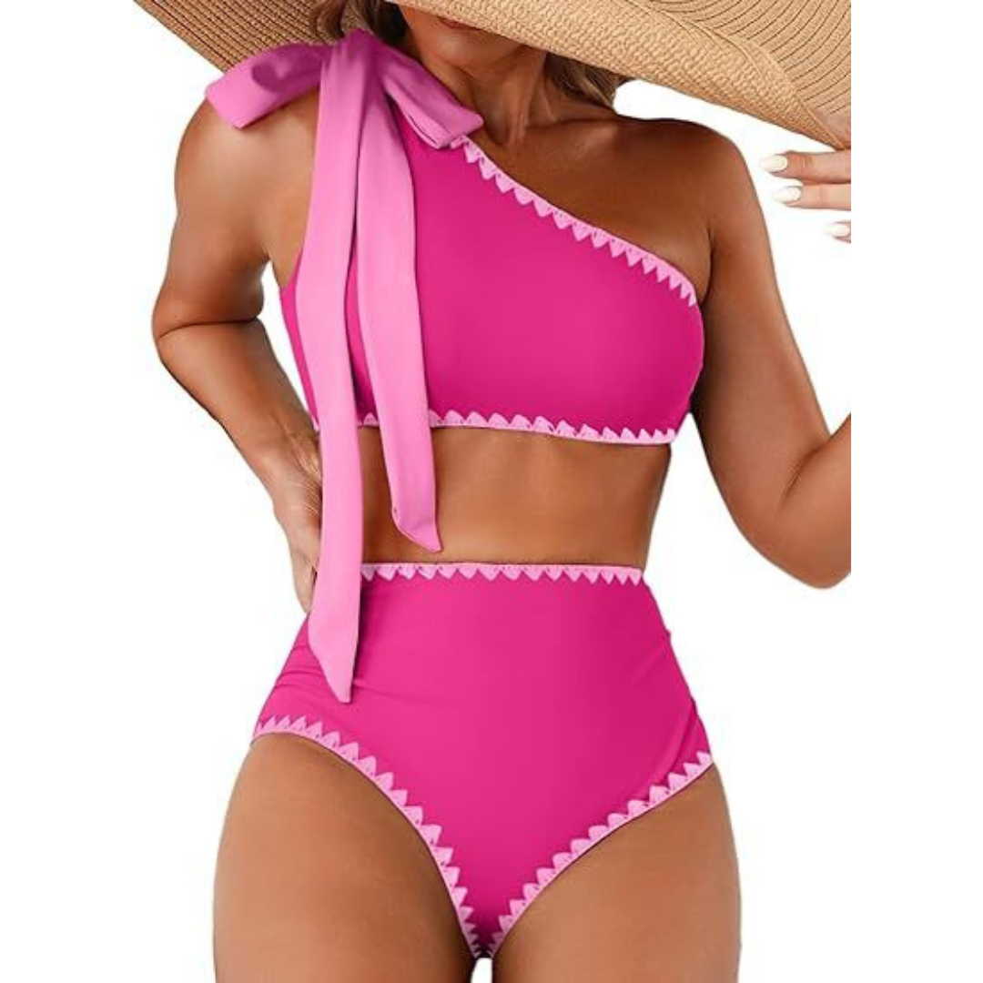 Marit | High Waist One Shoulder Bikini