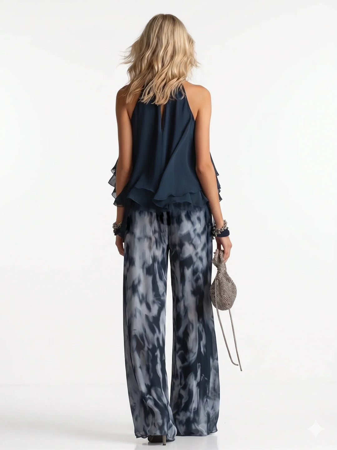 Elegant two-piece chiffon set