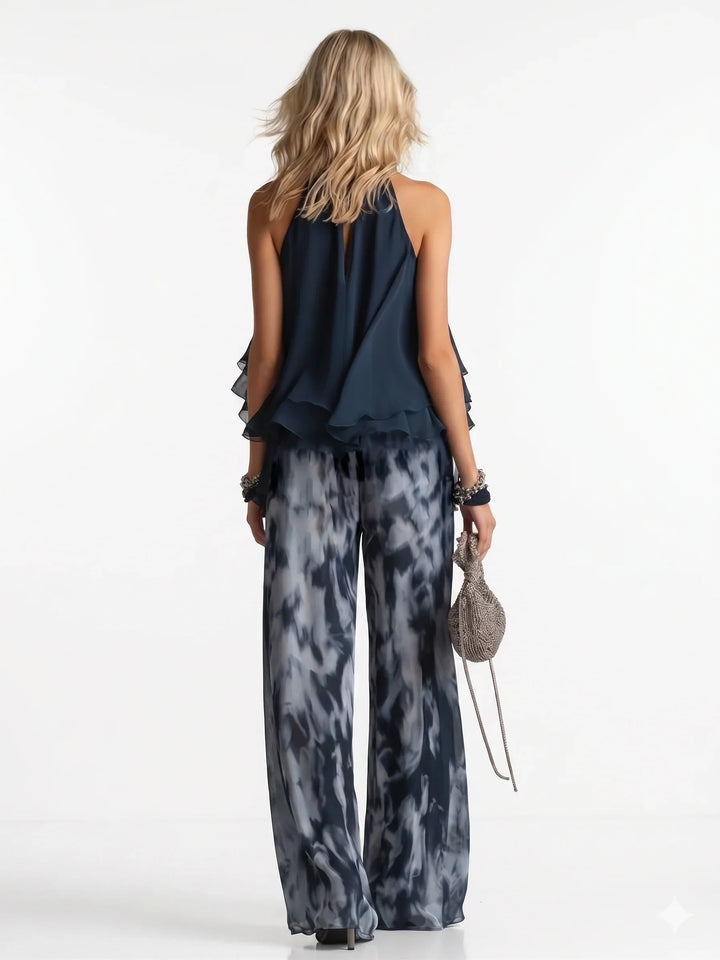 Elegant two-piece chiffon set