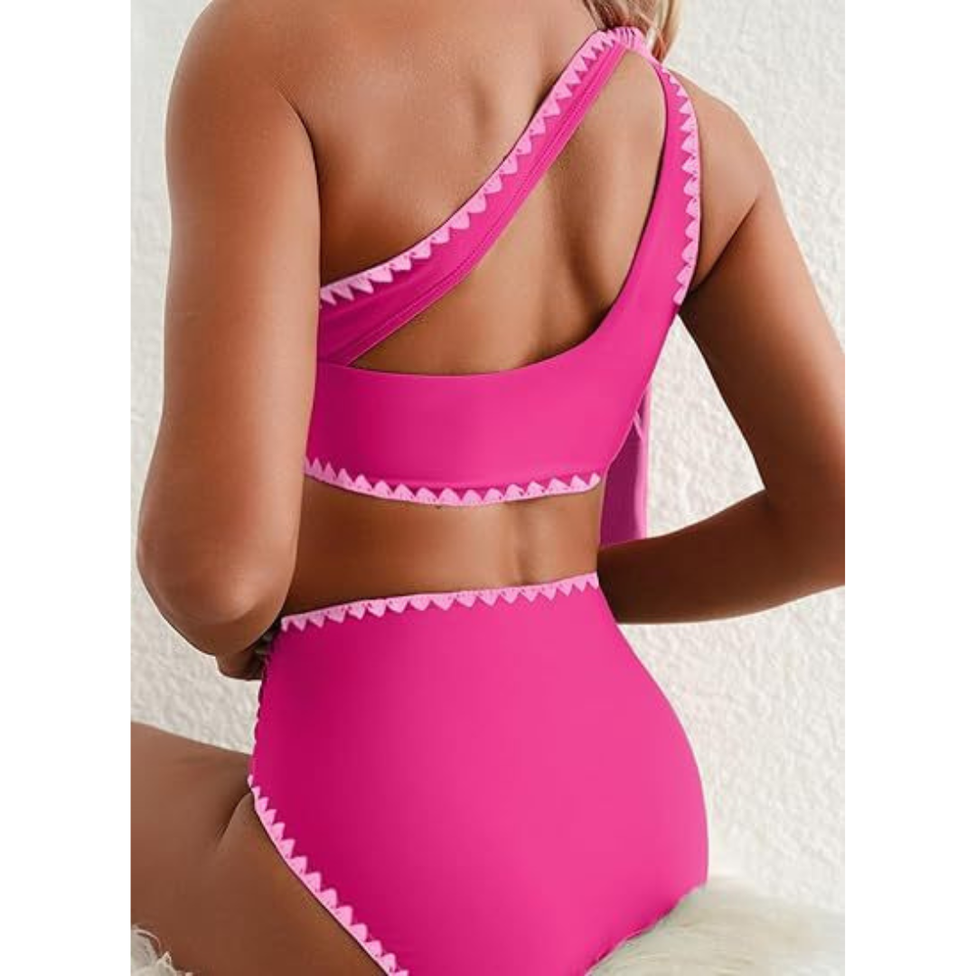 Marit | High Waist One Shoulder Bikini