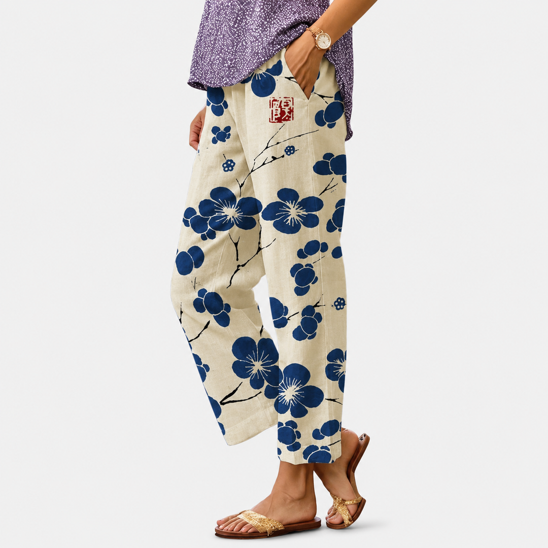 Pantalons Femme à Taille Élastique