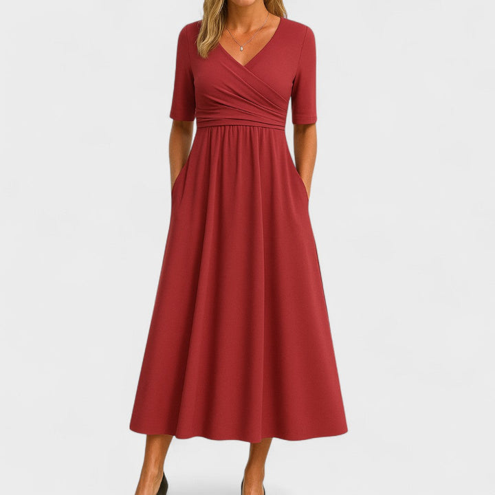 Eleanor | Elegant Midi Dress with Pockets