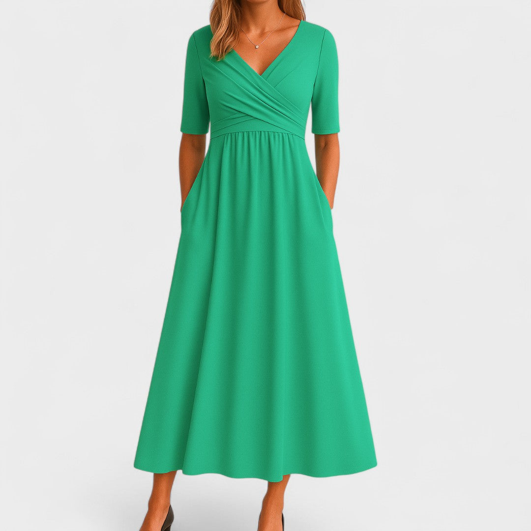 Eleanor | Elegant Midi Dress with Pockets