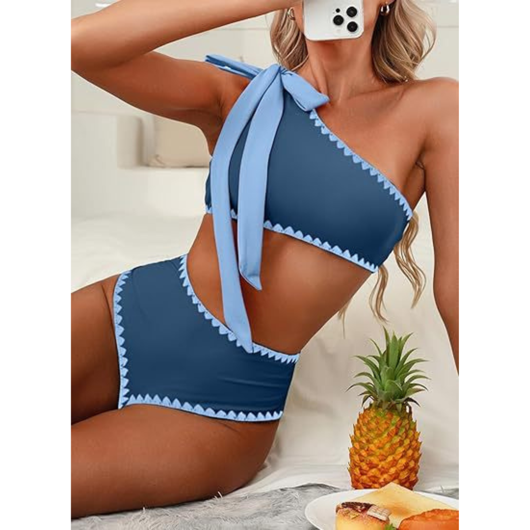 Marit | High Waist One Shoulder Bikini