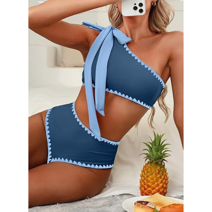 Marit | High Waist One Shoulder Bikini