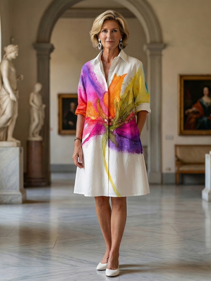 DELACROIX | Robe de Jardin Peinte Ulyssa