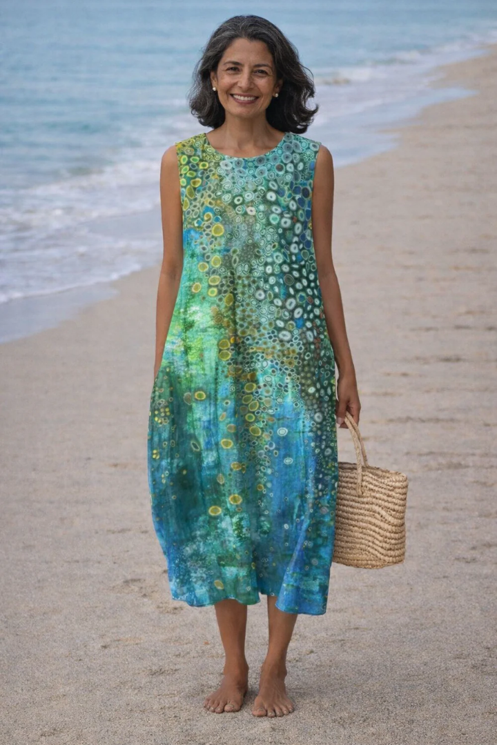 Cara | Midi dress with wildflowers
