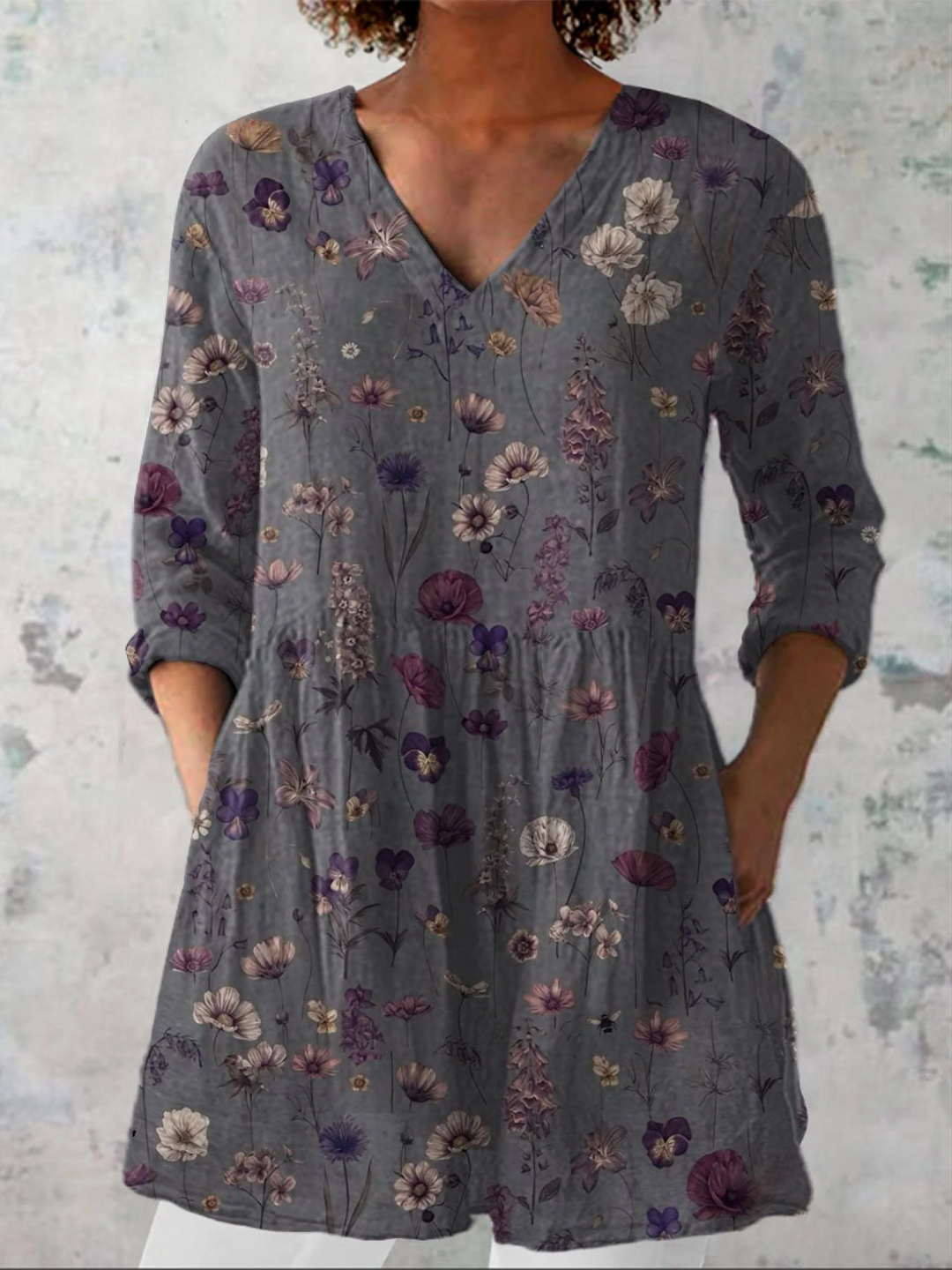 Audrey | Blouse à manches longues avec décolleté en V