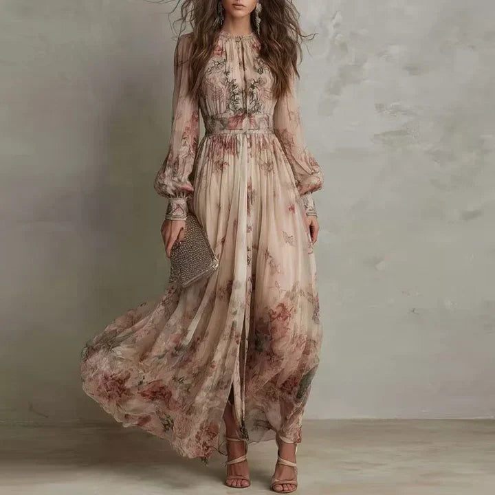 Amélie | Robe Longue Fleurie Vintage