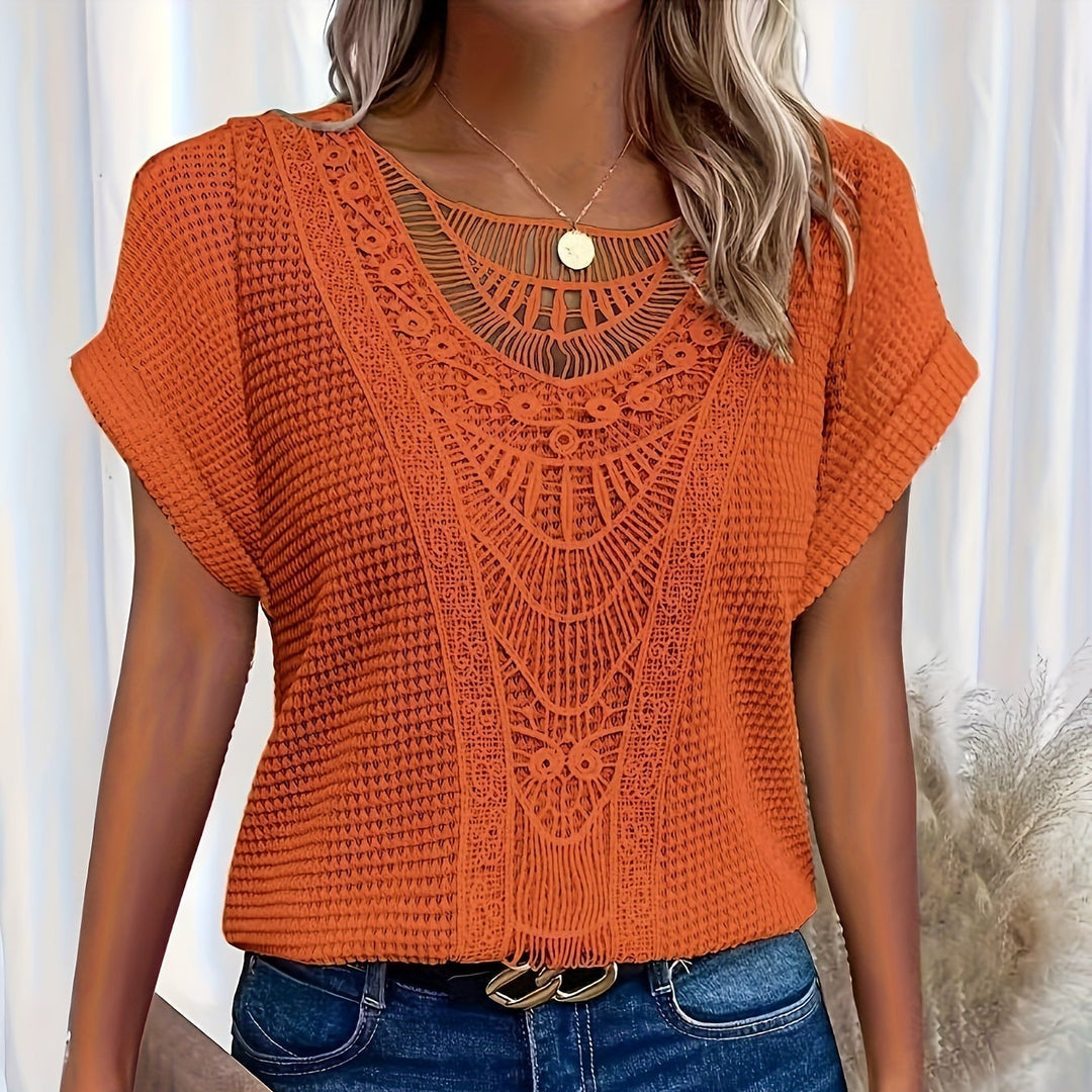 Violet | Detailed Knitted Top