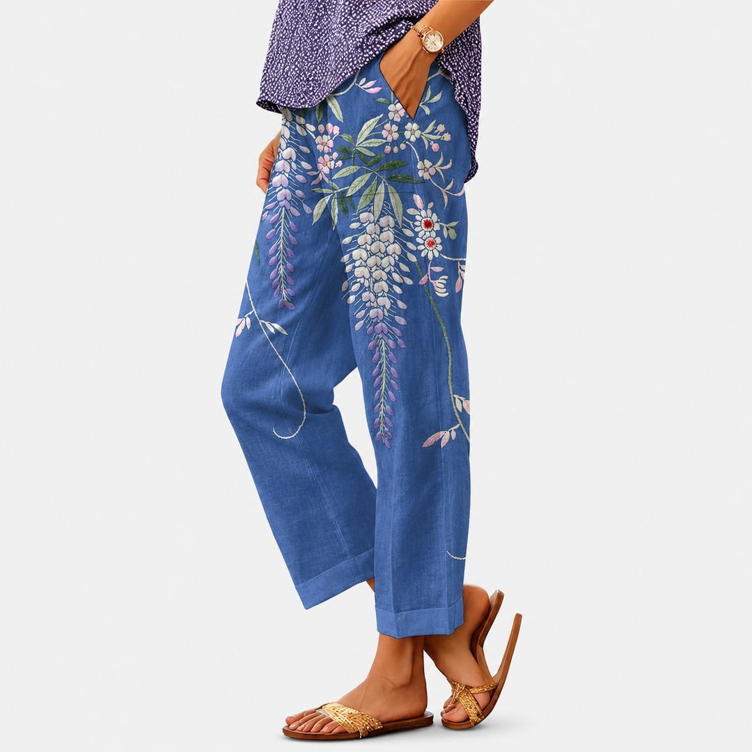 Pantalons Vintage Imprimés pour Femmes