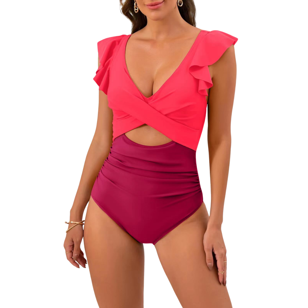 Maartje | Slimming Swimsuit with Ruffle Details