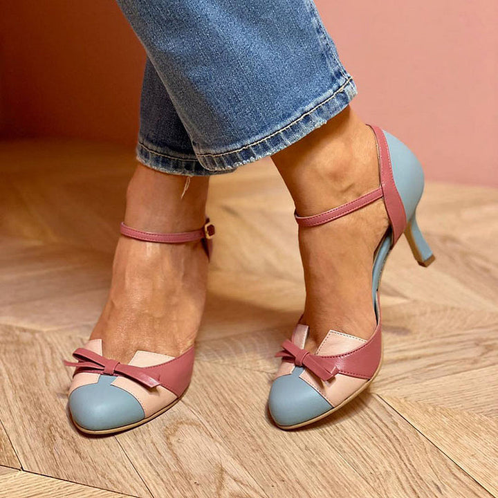 FASCIA HEEL WITH BOW DETAIL