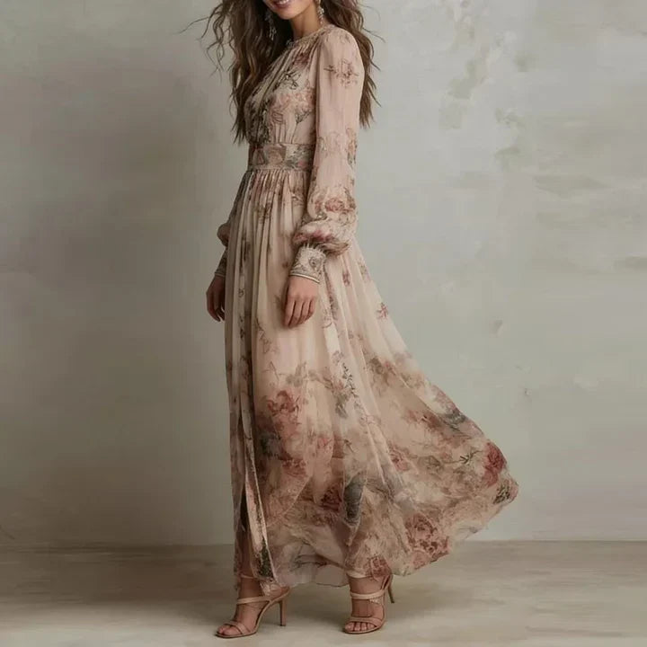 Amélie | Robe Longue Fleurie Vintage