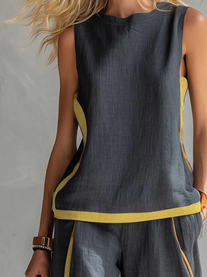 Marlene | Elegant Wide Leg Two Piece Summer Set