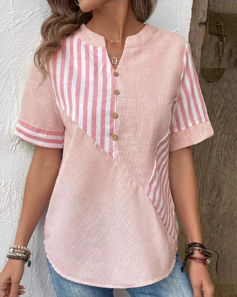 Lila | Blouse rayée douce