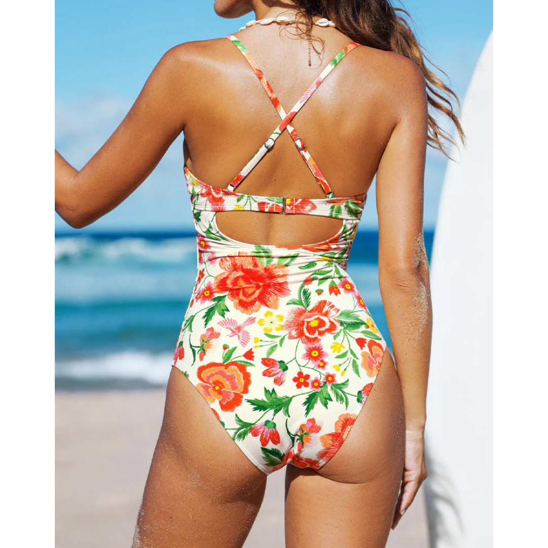 Britt | Boho Swimsuit with Deep V-Neck