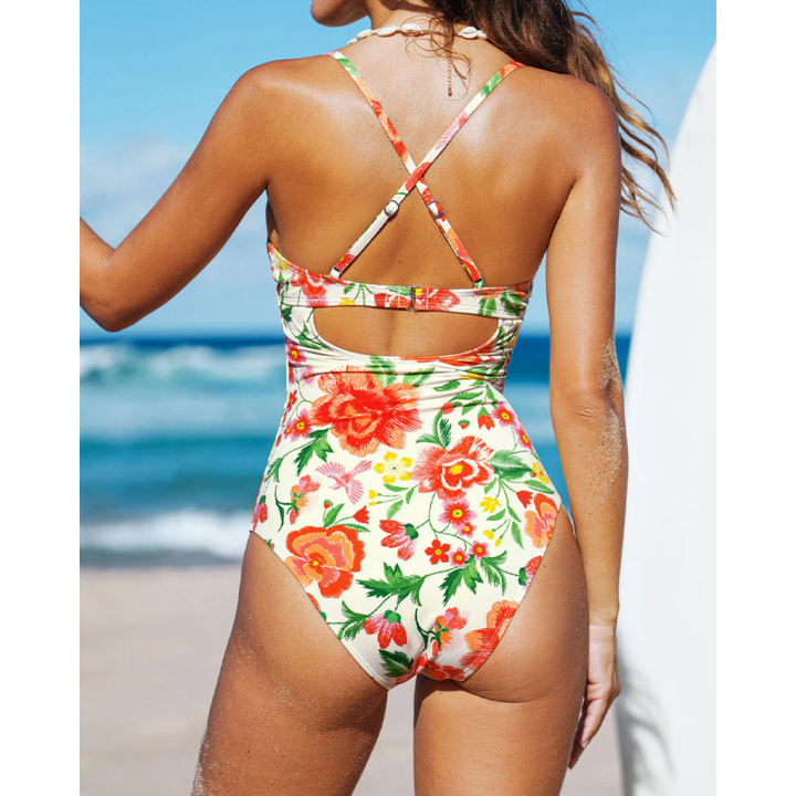 Britt | Boho Swimsuit with Deep V-Neck