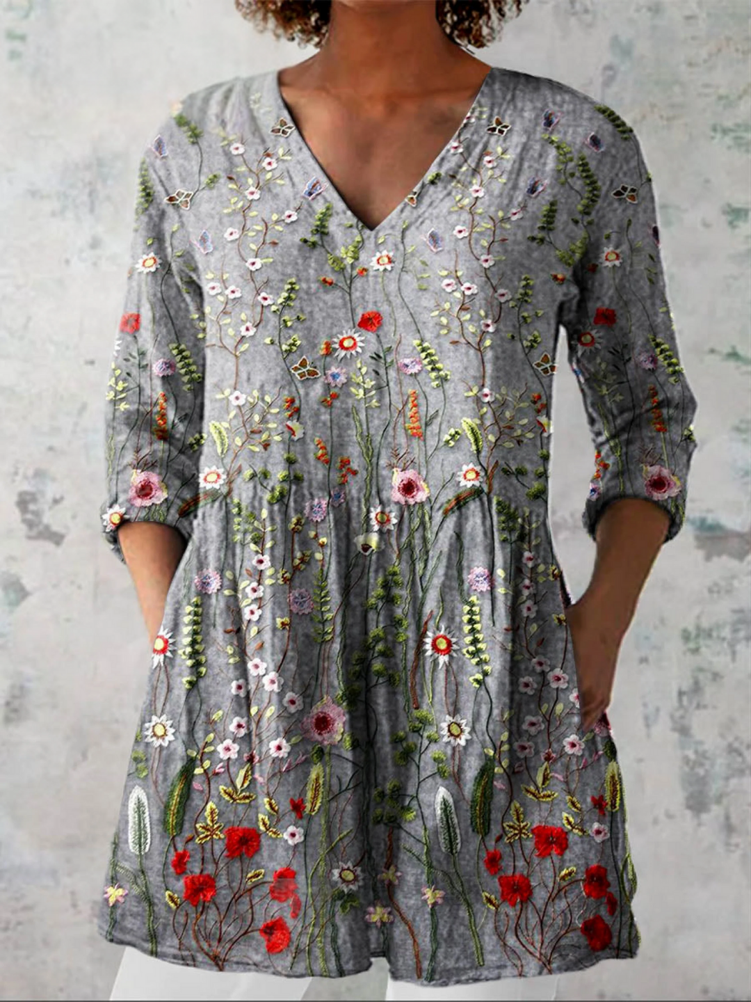 Amelie | Blouse Longue avec Décolleté en V