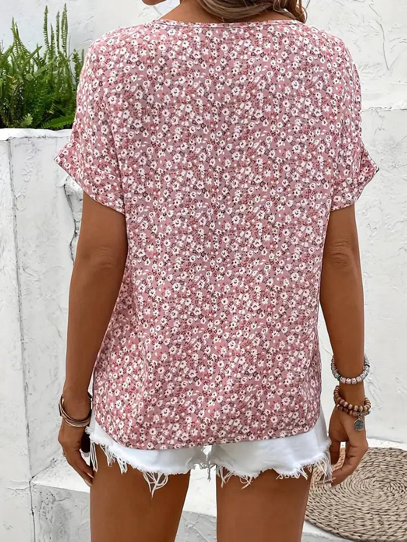 Wolena | Blouse à col cranté Fleurs des Champs
