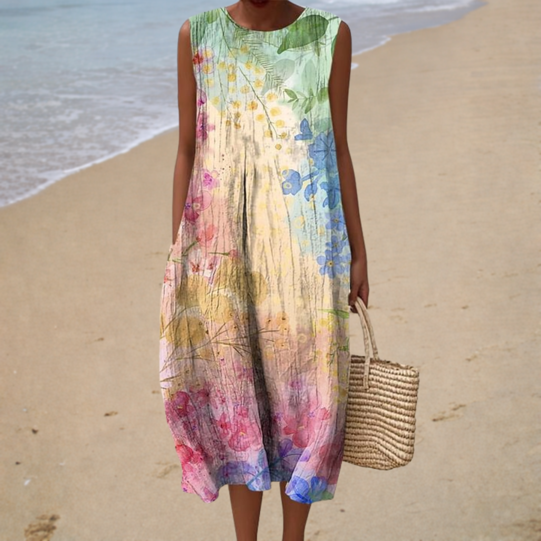 Lucienne | Bohemian Midi Dress