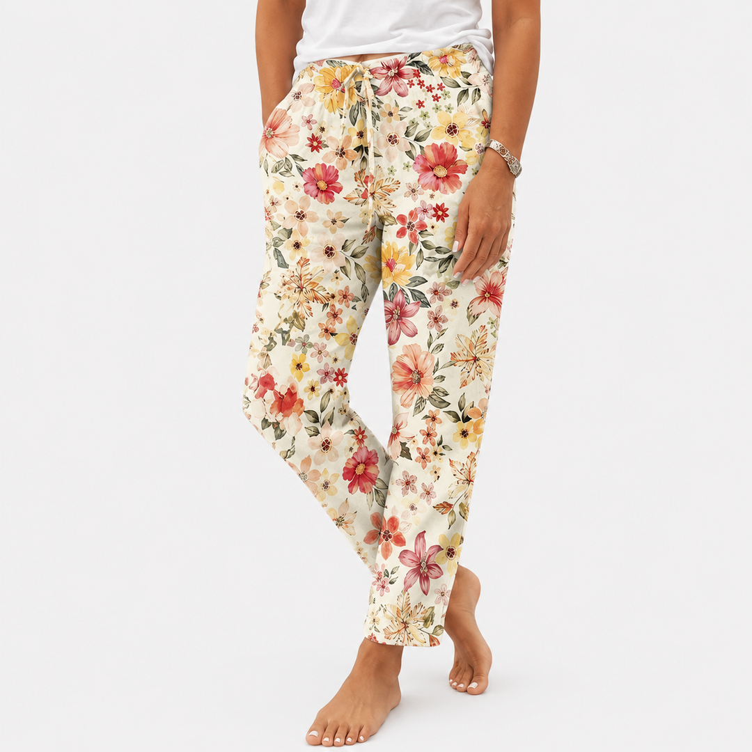 Pantalon Femme Imprimé Botanique