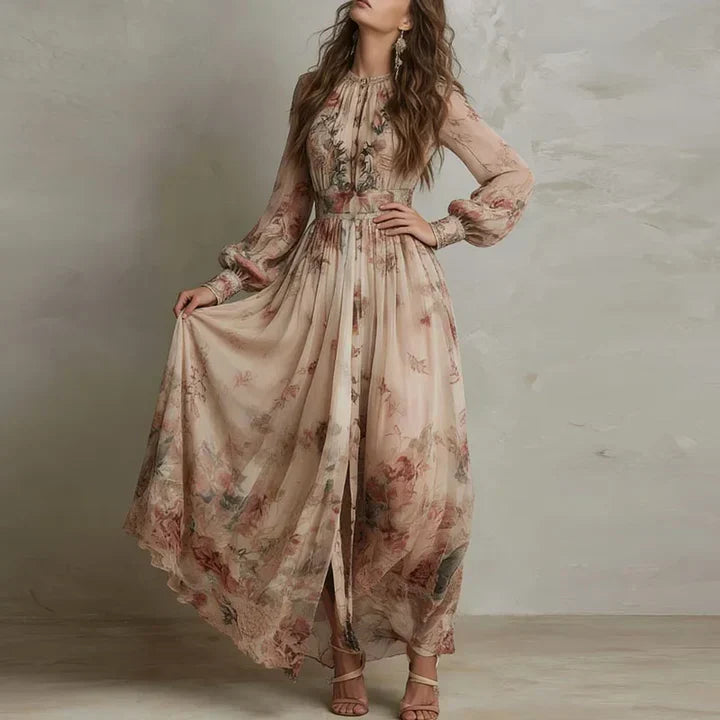 Amélie | Robe Longue Fleurie Vintage