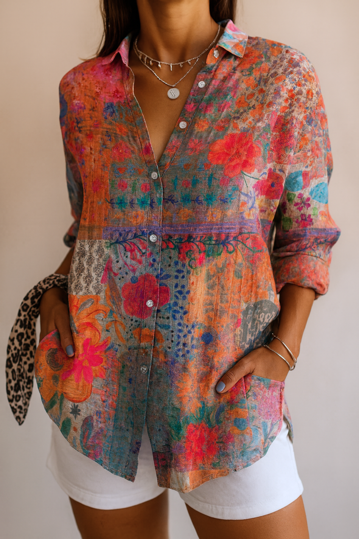 Astra | Blouse à motifs colorés