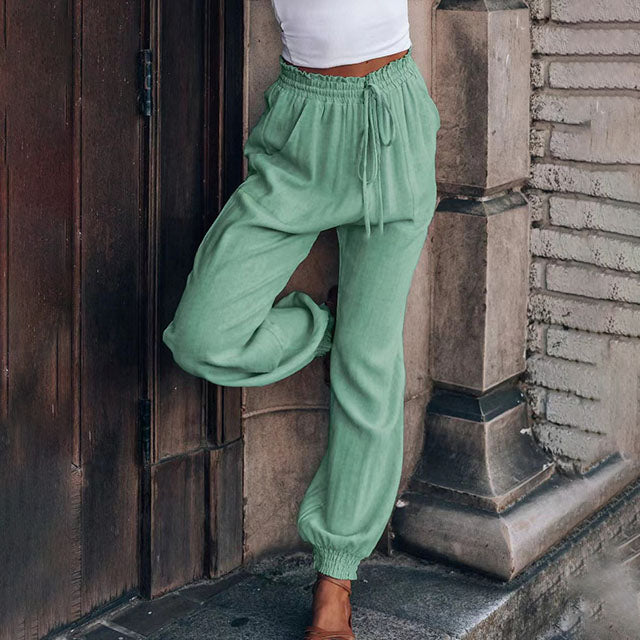 Kaeli – Pantalon Élégant avec Cordon de Serrage