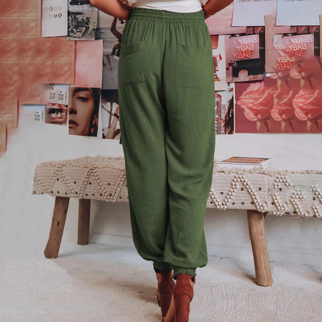 Kaeli – Pantalon Élégant avec Cordon de Serrage
