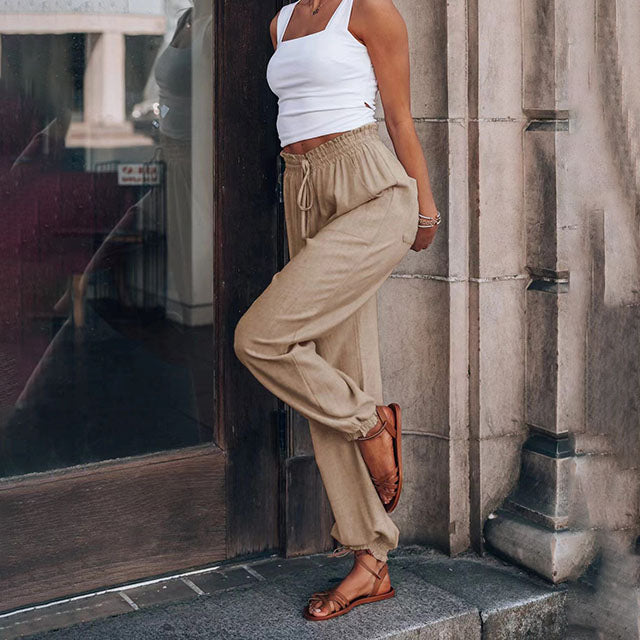 Kaeli – Pantalon Élégant avec Cordon de Serrage