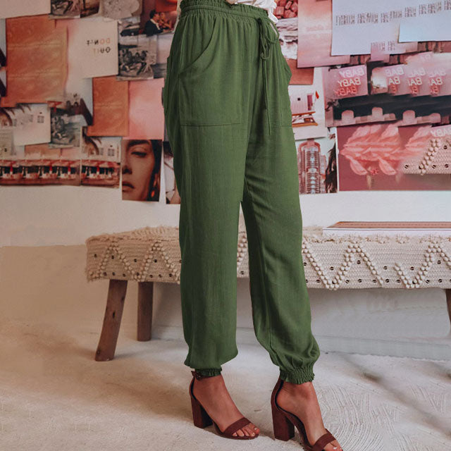 Kaeli – Pantalon Élégant avec Cordon de Serrage
