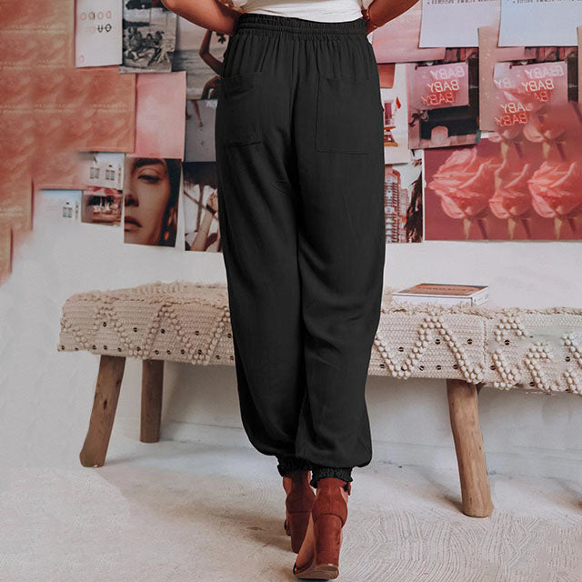 Kaeli – Pantalon Élégant avec Cordon de Serrage