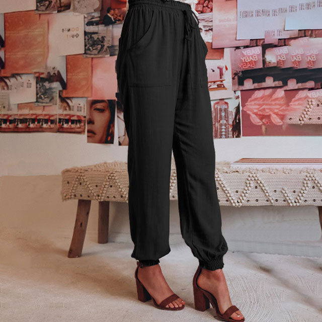 Kaeli – Pantalon Élégant avec Cordon de Serrage
