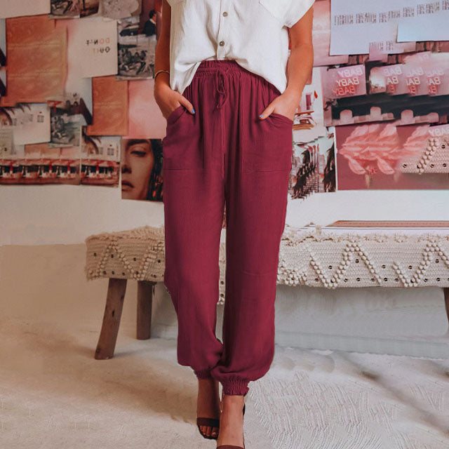 Kaeli – Pantalon Élégant avec Cordon de Serrage