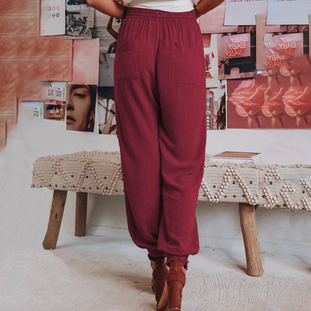 Kaeli – Pantalon Élégant avec Cordon de Serrage
