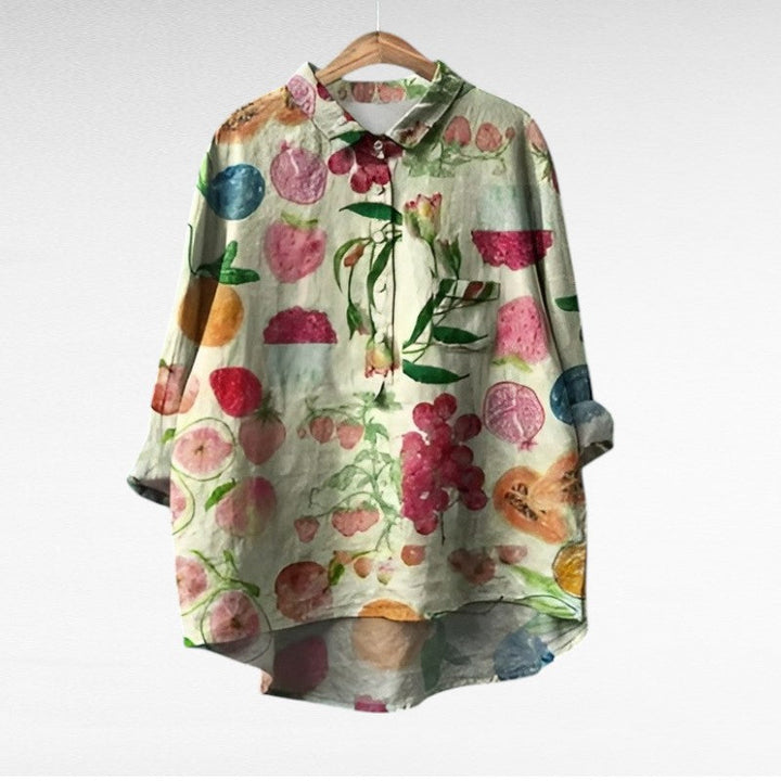 Solène | Blouse Florale Élégante