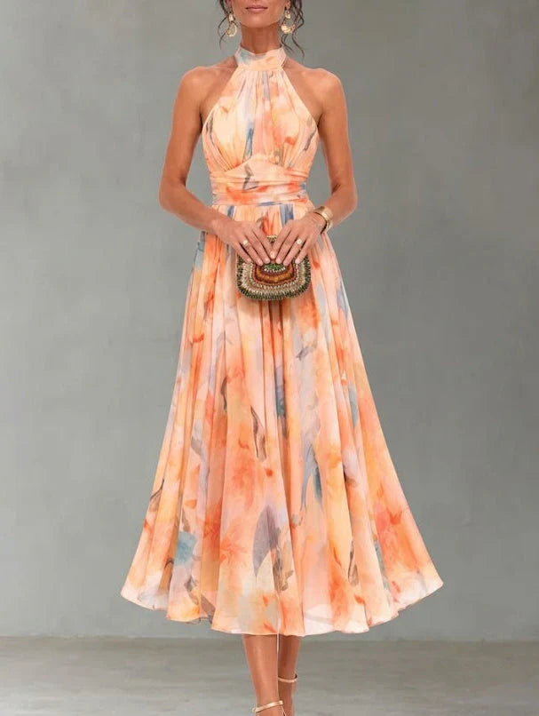 Halter™ - Maxi Dress with Print