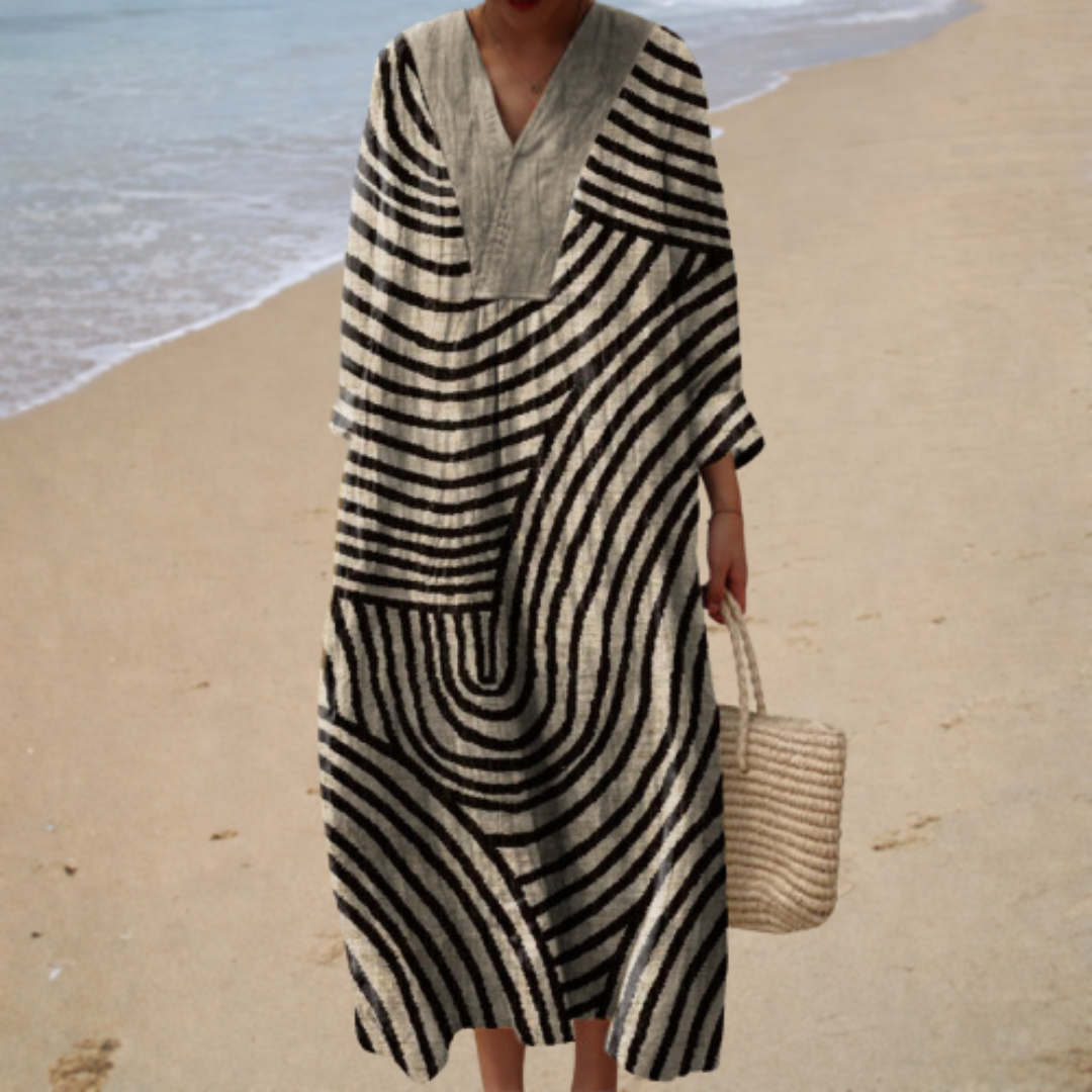 Solène | Long Graphic Dress