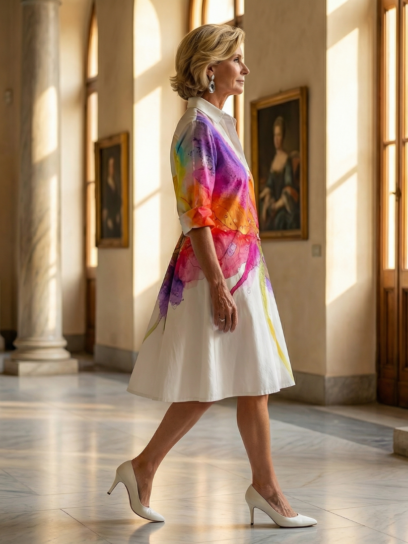 DELACROIX | Robe de Jardin Peinte Ulyssa