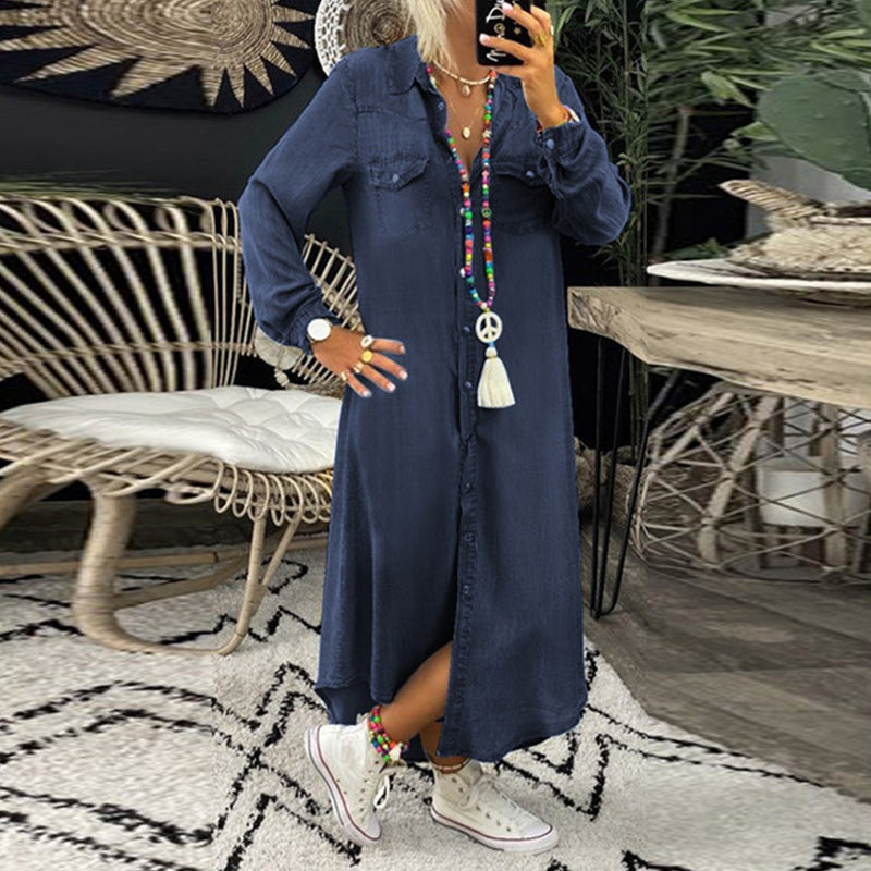 Adeline | Denim Shirt Dress