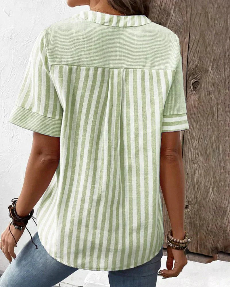 Lila | Blouse rayée douce