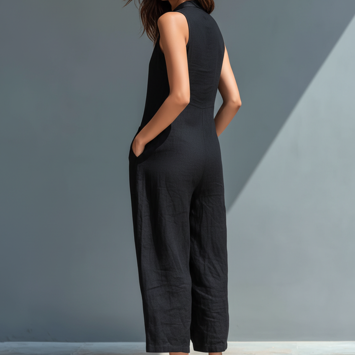 Cecelia™ | Sleeveless Mandarin Jumpsuit