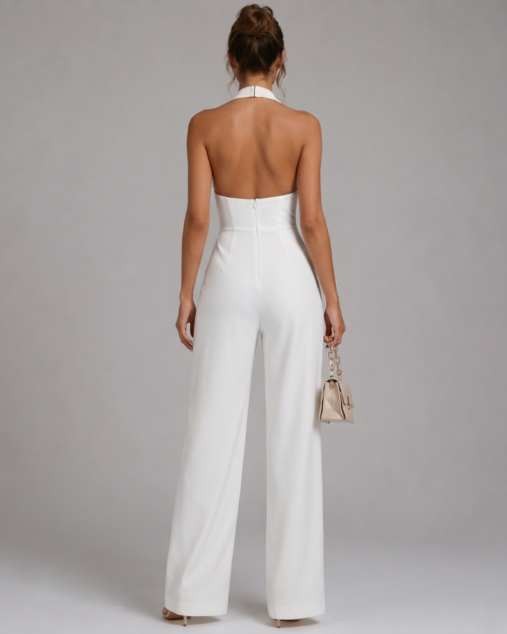Nymera | Halter Neck Wide Leg Sleeveless Jumpsuit