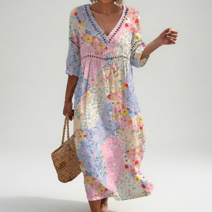 Lysiane™ — Fluid Floral Dress with Summer Charm